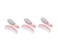 SHOWERORO 3sets Pettine e Spazzola Per Ragazzo Ragazza Kit Massaggiante Morbido Materiale Accessorio Essenziale Per La Del Capello Del Ragazzo Ragazza Rosa
