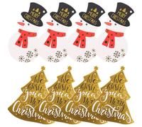 SHOWERORO 40 Pezzi Biglietti Augurali Natalizi in Cartoncino con Motivi Albero di Natale e Pupazzo di Decorazioni da Appendere per Festa e Regali Cartoline Vuote per Messaggi Personalizzati