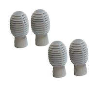 SHOWERORO 4pezzi Copri Punta Bacchette Batteria in Silicone Grigio Accessori Batteria Morbidi e Silenziosi Per Pratica Senza Rumore Protezione Flessibile e Ammortizzatore Volume