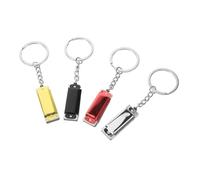 SHOWERORO 4pezzi Mini Harmonica Keychain Metallo Ciondolo Colorato Per Borsa e Zaino Decorazione Versatile Per Chiavi e Accessori Nero Rosso