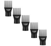 SHOWERORO 5pezzi Ugello Concentratore per Phon Nero in Plastico Riutilizzabile per Styling Chioma Strumento per Asciugacapelli Sostituzione Accessorio