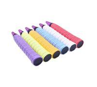 SHOWERORO 6 Pezzi Nastro Overgrip Tennis Pu Traspirante Antiscivolo | Assorbimento del Sudore, Tocco Confortevole, Finitura Fashion Colore Casuale