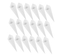 SHOWERORO 60 Coni Riso Matrimonio in Carta Kraft Bianca, Eleganti Portaconfetti a Forma di Cono per Decorazioni Feste Nuziali e Piccoli Bouquet, Confezione da 60 Pezzi