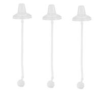 SHOWERORO a Vite per Cannuccia in Silicone Set 3 Design Ergonomico e Facile Adatto per Ragazzo Trasparente e
