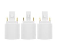 SHOWERORO Adattatore per Base Lampadina G24d a E27 3 Pezzi Supporto in Rame Nichelato e Pbt Ignifugo, Design Versatile per Uso Domestico e Negozi, Supporta Lampade LED a Basso Consumo
