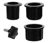 SHOWERORO Base Ombrellone Nero con Tubo a 3 Livelli, Inserto M8 e Supporto | Atmosfera Estiva, Diametri Variabili, Installazione Semplice, Patio e Prato