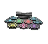 SHOWERORO Batteria Portatile Percussioni Con Pad Per Praticare e Giocare Compatibile Con Per Principianti e
