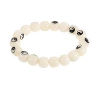SHOWERORO Bracciale con radice di Bodhi: perle di preghiera buddiste naturali - Bracciale da meditazione con 18 perle - Gioielli spirituali intagliati per la consapevolezza, lo yoga, il Feng Shui e la