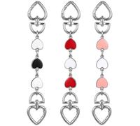 SHOWERORO Catena Design a Cuore di Estensione per Borsa in Ferro 3 Pezzi Pratica alla Moda per Trasformare la Borsa in Tracolla, per Natale e Compleanno