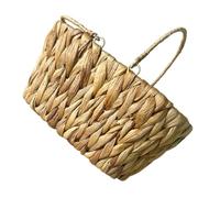 SHOWERORO Cestino Intrecciato Con Manico Portaoggetti e Contenitore Per Uova, Organizer Da Tavolo Per Snack, Frutta e Piccoli Oggetti, Adatto Per Cucina e Soggiorno, Decorazione Rustica Per La Casa