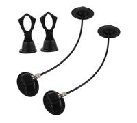 SHOWERORO Chiusure di Sicurezza per Bambini 2 Set Blocco per Finestre e Frigorifero in Abs Nero Facile da Installare e Previene Aperture Accidentali