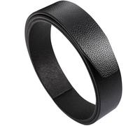 SHOWERORO Cinturino in Pu Nero Motivo per Progetti Artigianali Fai da Te e Realizzazione Collari per Animali, Pratico e dalla Texture Liscia