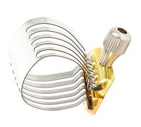 SHOWERORO Clip Di Fissaggio Acciaio Inox Per Saxofono Accessorio Musicale Resistente e Durevole Elegante Design Per Saxofonisti Professionisti e Amatori