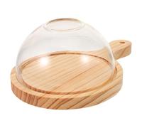 SHOWERORO Copertura Unico Alimentare per Vetro a e in Cupola Legno Preserva Qualità e Sapore con Design Piatti Affumicati per Cucina Molecolare e Hotel
