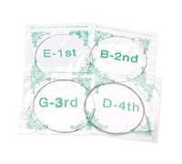 SHOWERORO Corde per Banjo 4 Pezzi in Acciaio Inossidabile e Lega Rame Rivestita Misure Assortite 0,23/0,41/0,58/0,76 Mm Ricambio per Banjo a 4 Corde Adatte a Principianti e Musicisti