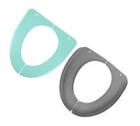 SHOWERORO Cuscino Antiscivolo e Copriwater Pieghevole in Plastica 2 Pezzi, Rivestimento Lavabile Riutilizzabile per Adulti, per Viaggi e