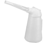SHOWERORO Distributore Olio per Barche Pompa Manuale, Contenitore in Plastica Bianco da 2l Design a Bocca Lunga, Dosatore Olio Comodo e Pratico per Lubrificazione