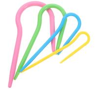 SHOWERORO Ferri da Maglia Curvi in Plastica ABS Resistente Set 4 Pezzi Leggeri e Comodi da Impugnare per Lavorare Maglioni e Pizzi a Maglia