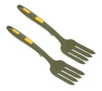 SHOWERORO Forchette in Silicone Ergonomiche Bordi Lisci e Arrotondati 2 Pezzi Utensili Cucina Pratici e Riutilizzabili Forchetta Multifunzione per Famiglia e Campeggio