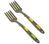 SHOWERORO Forchette in Silicone Resistenti al Calore Utensile Cucina Multifunzione 2 Pezzi Forchetta Ergonomica Verde per Spaghetti e Uso Domestico