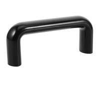 SHOWERORO Maniglia Comoda e Uso Versatile a Forma di U in Plastica Nera per Porte in Baquelite Adatta per Apparecchi Industriali e Porte Forno