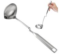 SHOWERORO Mestolo Design per Isolamento Olio Separatore di Olio in Acciaio Inossidabile e Manico Anti-scottatura per Cucina e Zuppa