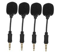 SHOWERORO Microfono Direzionale A 4 Conduttori Piccolo E Portatile 4 Pezzi Per Streaming Live Casa Canto Laptop Spettacoli Teatrali