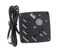 SHOWERORO Microfono Nero Suono a e Plastica per Raccolta Compatto per Strumenti in Pickup Eq E-4t 4 Bande Folk Chitarra Acustica Classica Musicali
