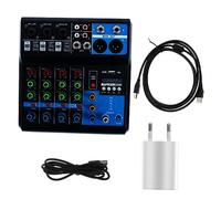 SHOWERORO Mixer Audio Professionale 5 Canali Leggero Resistente Console Digitale Processore Voce Connessione Computer Trasmissioni Dirette Insegnamento Chat Vocale