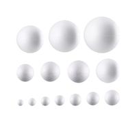 SHOWERORO Palline Rotonde 200 in Polistirene Espanso di Natale Bianche e Giochi Educativi e Stimolare L'immaginazione per Decorazioni Natalizie per Progetti Creativi