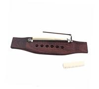 SHOWERORO Ponte Per Chitarra Acustica Archtop in Palissandro Lungo 160 Mm Larghezza 40 Mm Al Centro Foro Culla in Metallo