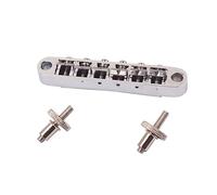SHOWERORO Ponte Tune Matic Cromato Per Chitarra Jazz, Ponte Regolabile Struttura Robusta, Distanza 73 Mm Centro-poli, Ricambio Professionale Per Strumenti Musicali