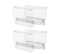 SHOWERORO Portabottiglie in Pet Trasparente Organizer Semplice e Generoso 2 Pezzi Impilabile per Bottiglie D'acqua e Vino per Tavolo da Pranzo e Cucina