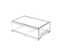 SHOWERORO Scatola Organizer Trasparente Per Frigorifero Con Cassetto Estraibile Contenitore in Pet Per Conservazione Sigillata Alimenti Salva Spazio e Ordine in Cucina