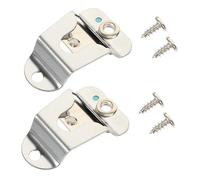 SHOWERORO Set 2 Supporti Per Microfono Per Radio Cb e Radioamatori, Clip Compatta Viti, Struttura Semplice e Installazione Facile, Adatto Per Microfoni Altoparlante e Radio Mobile a Due Canali