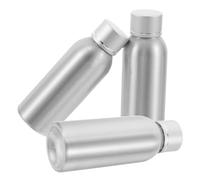 SHOWERORO Set 3 Bottiglie da Viaggio con Tappi a Vite da 100ml in Alluminio Riutilizzabili e Multifunzionali, per Attività All'aperto e Uso Domestico