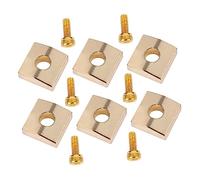 SHOWERORO Set 6 Pezzi Morsetti con Dado di Bloccaggio in Ferro per Chitarra Elettrica Doppio Bilanciere, Blocchi per Corde Ponte Tremolo con Viti Esagonali, Accessori Resistenti e Leggeri