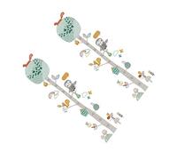 SHOWERORO Set Adesivi Murali Righello Autoadesivo Motivo Animali Adesivi Bambini Cameretta Soggiorno Misurare