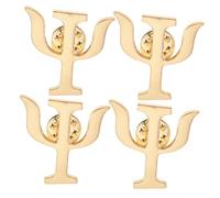 SHOWERORO Set da 4 Spille da Psicologo Simboli Greci in Lega Retrò Distintivo Sul Risvolto Elegante per Abiti e Borse Accessori Versatili per Ufficio Scuola e Regali per Psicologi