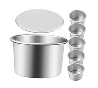 SHOWERORO Set Di 6 Teglie Per Torte Rotonde in Alluminio Rimovibile Stampo Antiaderente Per Cheesecake e Dolci Durevole e Facile Da Usare Per Cottura in Casa e Panetteria