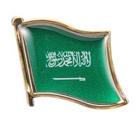 SHOWERORO Spilla Bandiera Arabia Saudita in Ferro Resina Epossidica Texture Confortevole e Facile da Abbinare Accessorio per Giacca e Camicia Uomo