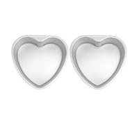 SHOWERORO Superficie Liscia e Antiaderente in Lega di Alluminio 2 Pezzi Tortiera Forma di Cuore per Dolci per Baking e Decorazioni Artigianali
