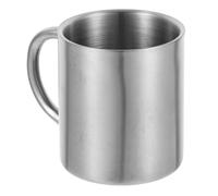 SHOWERORO Tazza da Caffè Design Semplice Pratica e Compatta e Bordi Lisci Portatile in Acciaio Inossidabile Coperchio per Uso Quotidiano e'aperto