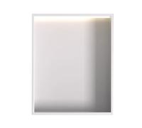 Showerrt - Mensola da parete in acciaio inox impermeabile, per bagno, per riporre le piastrelle, non necessita di piastrelle, dimensioni 320 x 320 x 125 mm, colore: crema