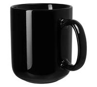 SHOWFULL - Tazza grande in ceramica per tè, caffè, cioccolata calda, zuppa - 600 ml - nero