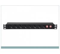 Showgear 19" 1U Main Power Strip 16 MULTIPRESA RACK CON PRESE ANTERIORI E POSTER