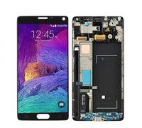 SHOWGOOD 5.7 pollici LCD per Samsung Galaxy Note 4 Display con Cornice AMOLED SM-N910A N910F N910C LCD Touch Screen Parti (TFT Bianco Senza Telaio)