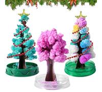 SHOWHEEL 3 Albero Magico di Natale in Crescita, Magic Sakura Albero, Mini Albero di Natale Artificiale, Fai da Te in Carta Magica Albero, Albero di Natale Novità Regalo per Bambini