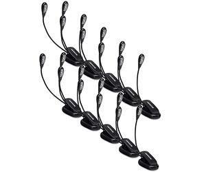 Showlite Bright Light 4 LED Lampada per Leggio 10 Pezzi, Uso universale