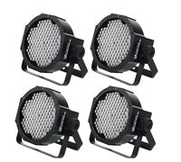 4x Effetti Luce PAR 144 LED Faro RGB Discoteca Luminosita Programmabile DMX 15W